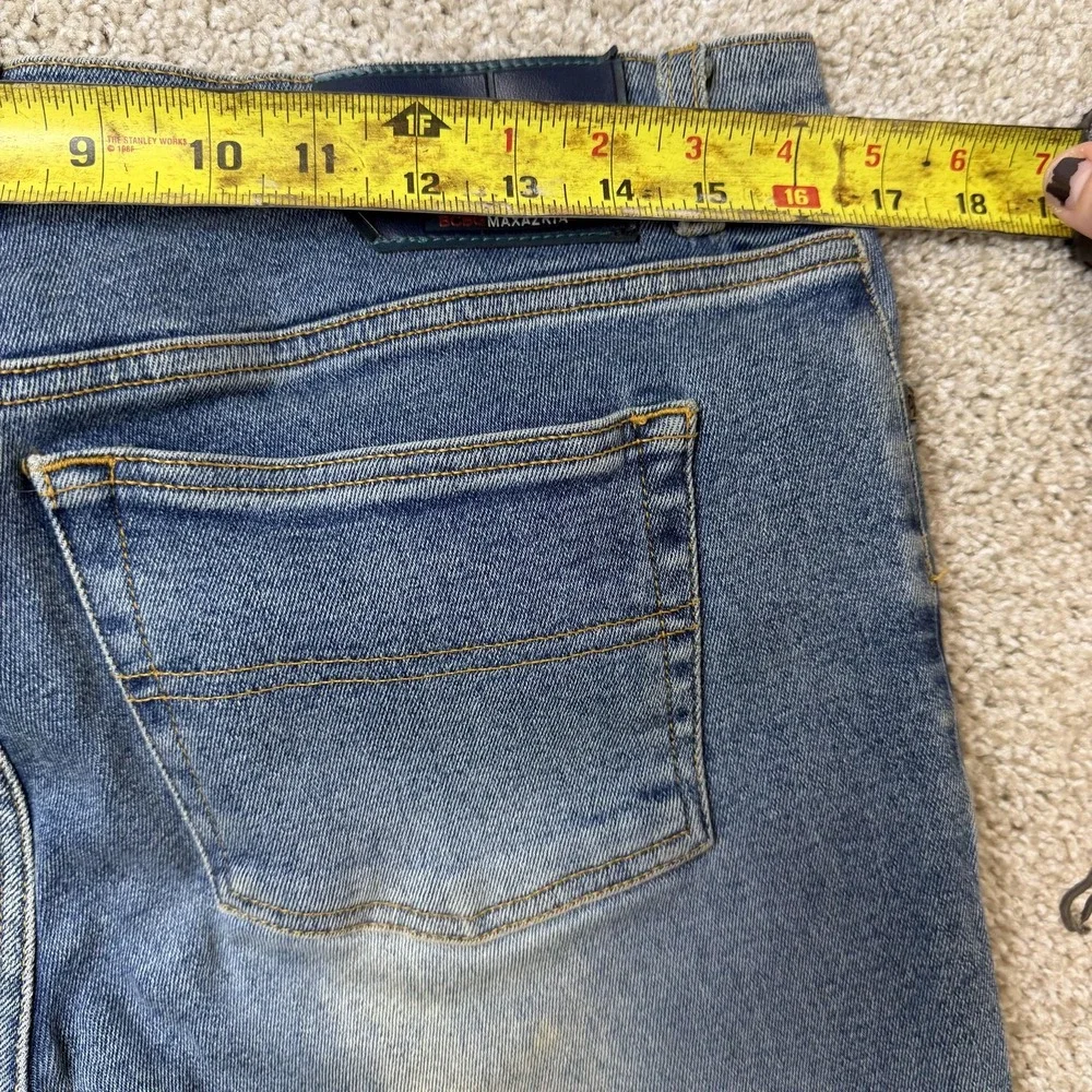 Y2K BCBGMAXAZRIA Bootcut Jeans Womens 7/8R Medium Wash Mid Rise Stretch Denim